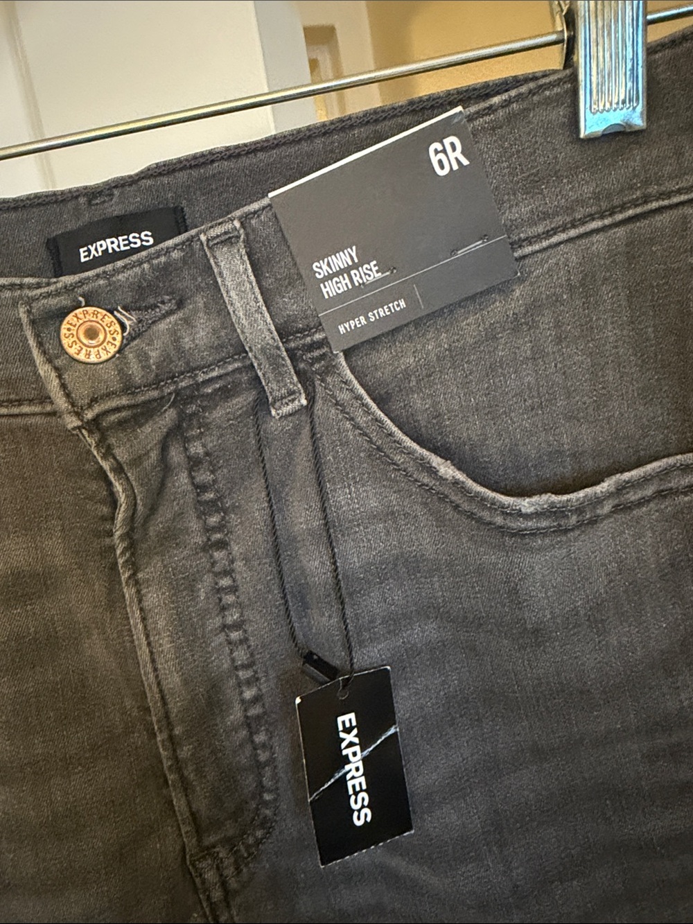 Express High Rise Skinny Jeans - Picture 2 of 4